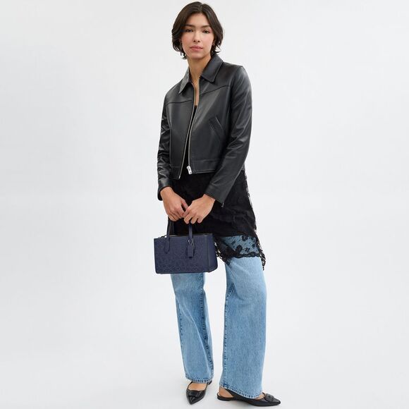 NWT Coach Outlet Nina Small Tote Bag Signature Rivets - Picture 6 of 7